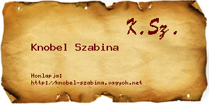 Knobel Szabina névjegykártya